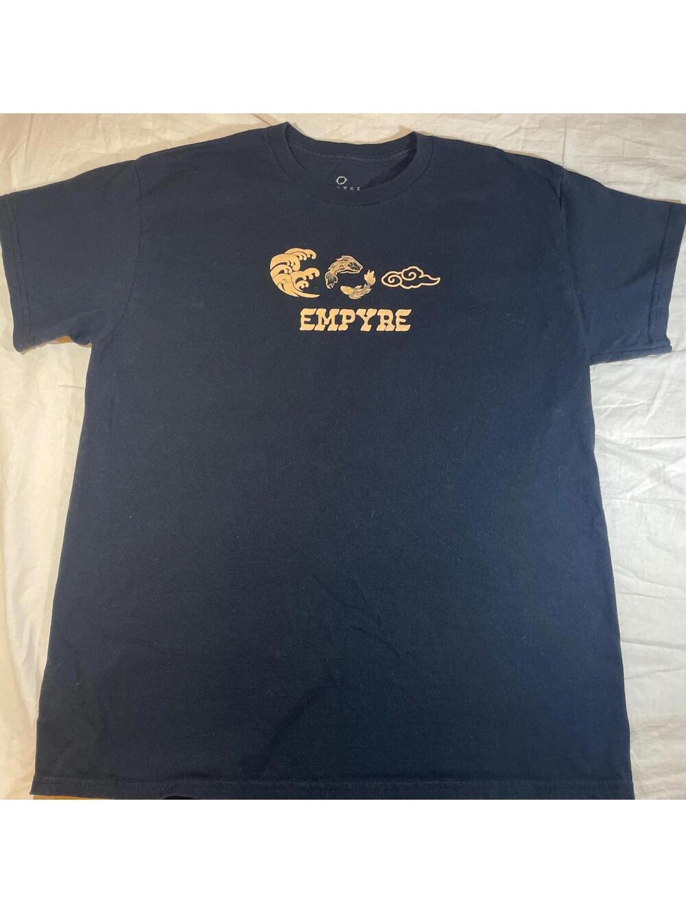 Empyre Shirt Mens M Black Embrace Duality Koi Fish Japanese Graphic Tee